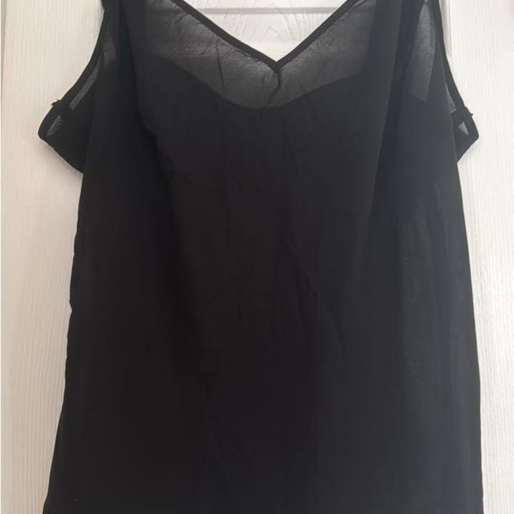 Elegant Black Sheer Women's Top